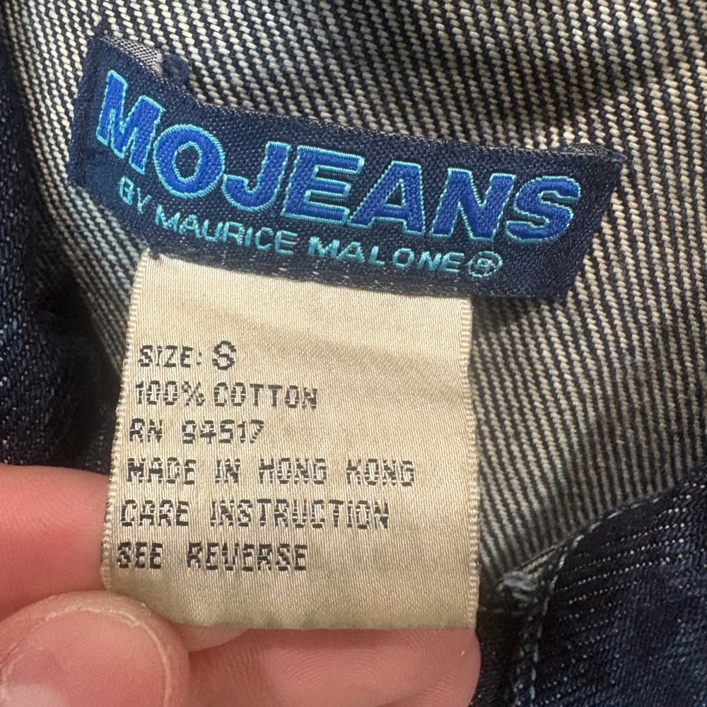 Maurice Malone Mojeans Vintage Indigo Denim Jacket Blue Contrast Stitch Women S - Picture 2 of 6